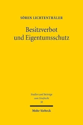 bokomslag Besitzverbot und Eigentumsschutz