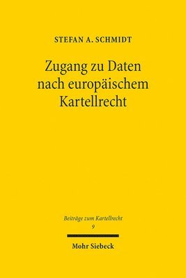 bokomslag Zugang zu Daten nach europischem Kartellrecht