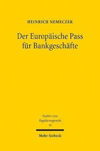 bokomslag Der Europische Pass fr Bankgeschfte