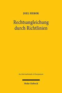 bokomslag Rechtsangleichung durch Richtlinien