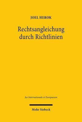 bokomslag Rechtsangleichung durch Richtlinien