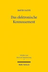 bokomslag Das elektronische Konnossement