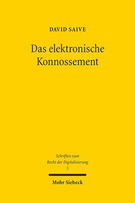 bokomslag Das elektronische Konnossement