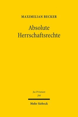 bokomslag Absolute Herrschaftsrechte