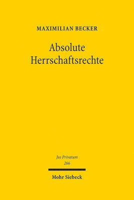 bokomslag Absolute Herrschaftsrechte