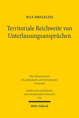 bokomslag Territoriale Reichweite von Unterlassungsansprchen