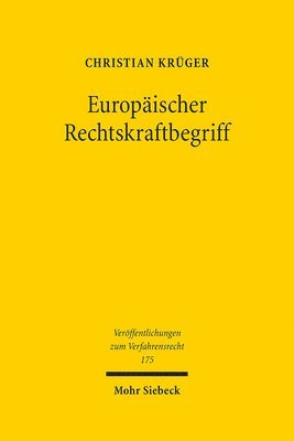 bokomslag Europischer Rechtskraftbegriff