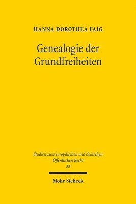 bokomslag Genealogie der Grundfreiheiten