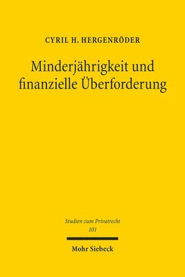 bokomslag Minderjhrigkeit und finanzielle berforderung