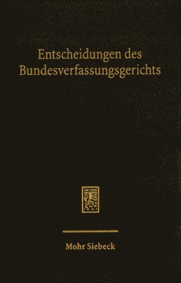 bokomslag Entscheidungen des Bundesverfassungsgerichts (BVerfGE)