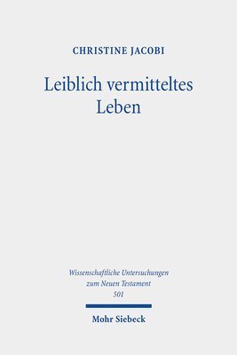 bokomslag Leiblich vermitteltes Leben