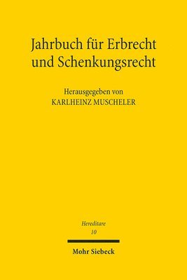 bokomslag Jahrbuch fr Erbrecht und Schenkungsrecht