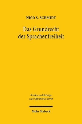 bokomslag Das Grundrecht der Sprachenfreiheit