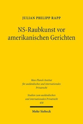 bokomslag NS-Raubkunst vor amerikanischen Gerichten