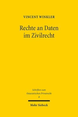 Vincent Winkler - Rechte an Daten im Zivilrecht, Häftad