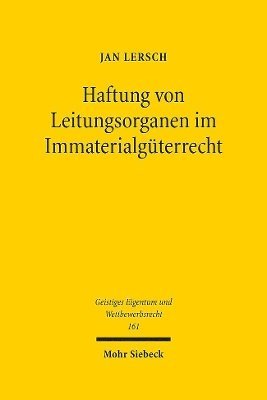 bokomslag Haftung von Leitungsorganen im Immaterialgterrecht