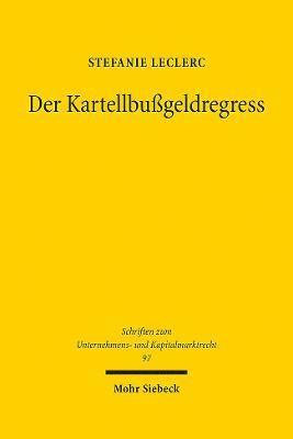 bokomslag Der Kartellbugeldregress