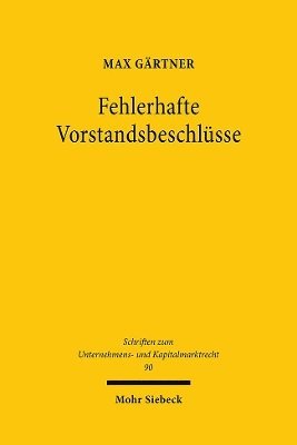 bokomslag Fehlerhafte Vorstandsbeschlsse