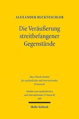 Die Veruerung streitbefangener Gegenstnde 1