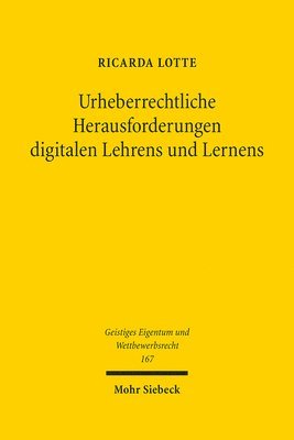 bokomslag Urheberrechtliche Herausforderungen digitalen Lehrens und Lernens