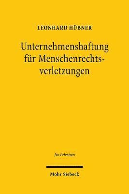 bokomslag Unternehmenshaftung fr Menschenrechtsverletzungen