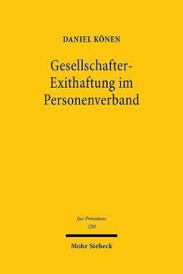 Daniel Könen, Daniel Konen - Gesellschafter-Exithaftung im Personenverband, Inbunden