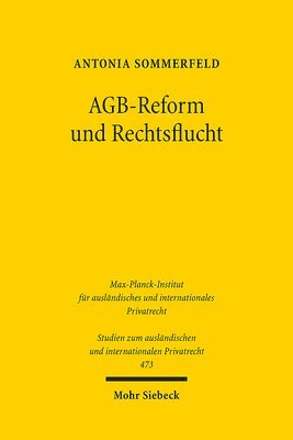 bokomslag AGB-Reform und Rechtsflucht