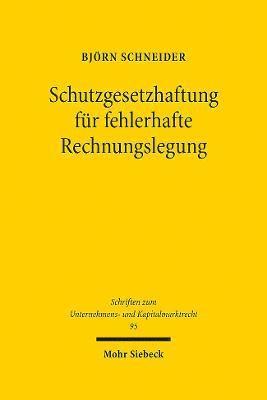 Schutzgesetzhaftung fr fehlerhafte Rechnungslegung 1