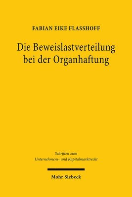 bokomslag Die Beweislastverteilung bei der Organhaftung