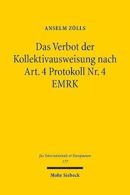 bokomslag Das Verbot der Kollektivausweisung nach Art. 4 Protokoll Nr. 4 EMRK