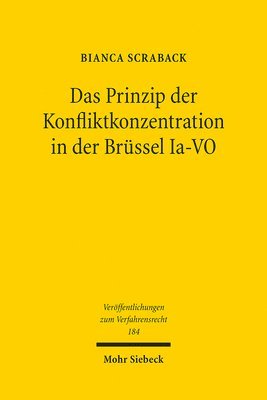 bokomslag Das Prinzip der Konfliktkonzentration in der Brssel Ia-VO