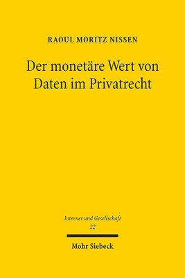 bokomslag Der monetre Wert von Daten im Privatrecht