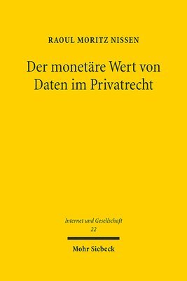 bokomslag Der monetre Wert von Daten im Privatrecht