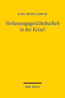 bokomslag Verfassungsgerichtsbarkeit in der Krise?