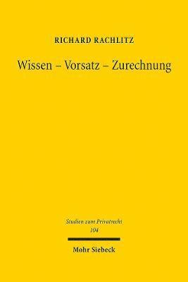 Wissen - Vorsatz - Zurechnung 1