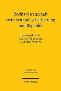 bokomslag Rechtswissenschaft zwischen Industrialisierung und Republik