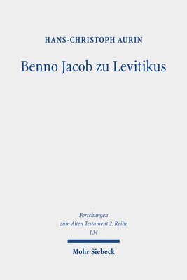 bokomslag Benno Jacob zu Levitikus