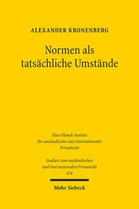 bokomslag Normen als tatschliche Umstnde