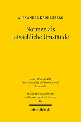 bokomslag Normen als tatschliche Umstnde