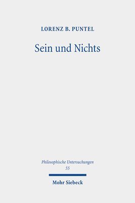 Lorenz B. Puntel - Sein und Nichts, Häftad