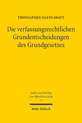 bokomslag Die verfassungsrechtlichen Grundentscheidungen des Grundgesetzes