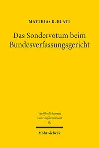 bokomslag Das Sondervotum beim Bundesverfassungsgericht