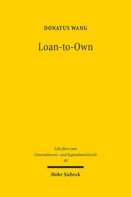 Donatus Wang - Loan-to-Own, Inbunden