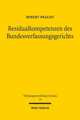 bokomslag Residualkompetenzen des Bundesverfassungsgerichts