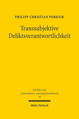 bokomslag Transsubjektive Deliktsverantwortlichkeit