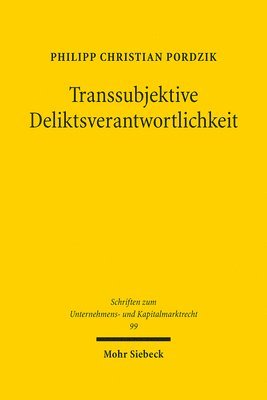 bokomslag Transsubjektive Deliktsverantwortlichkeit