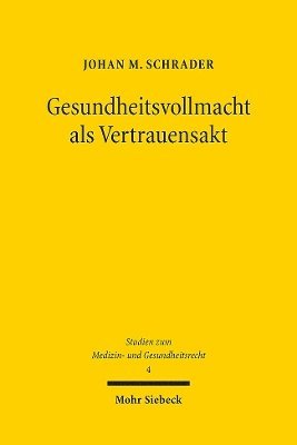 bokomslag Gesundheitsvollmacht als Vertrauensakt