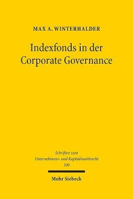 bokomslag Indexfonds in der Corporate Governance