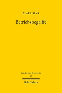 bokomslag Betriebsbegriffe