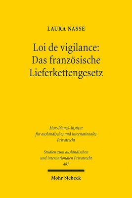 bokomslag Loi de vigilance: Das franzsische Lieferkettengesetz